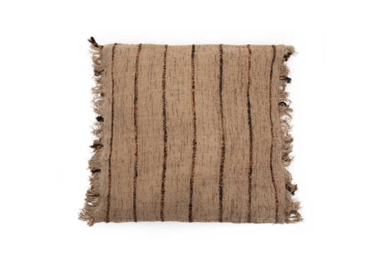 Housse de Coussin Oh My Gee - Beige Noir - 60x60 - INIE001BeB-60x60 - Bazar Bizar