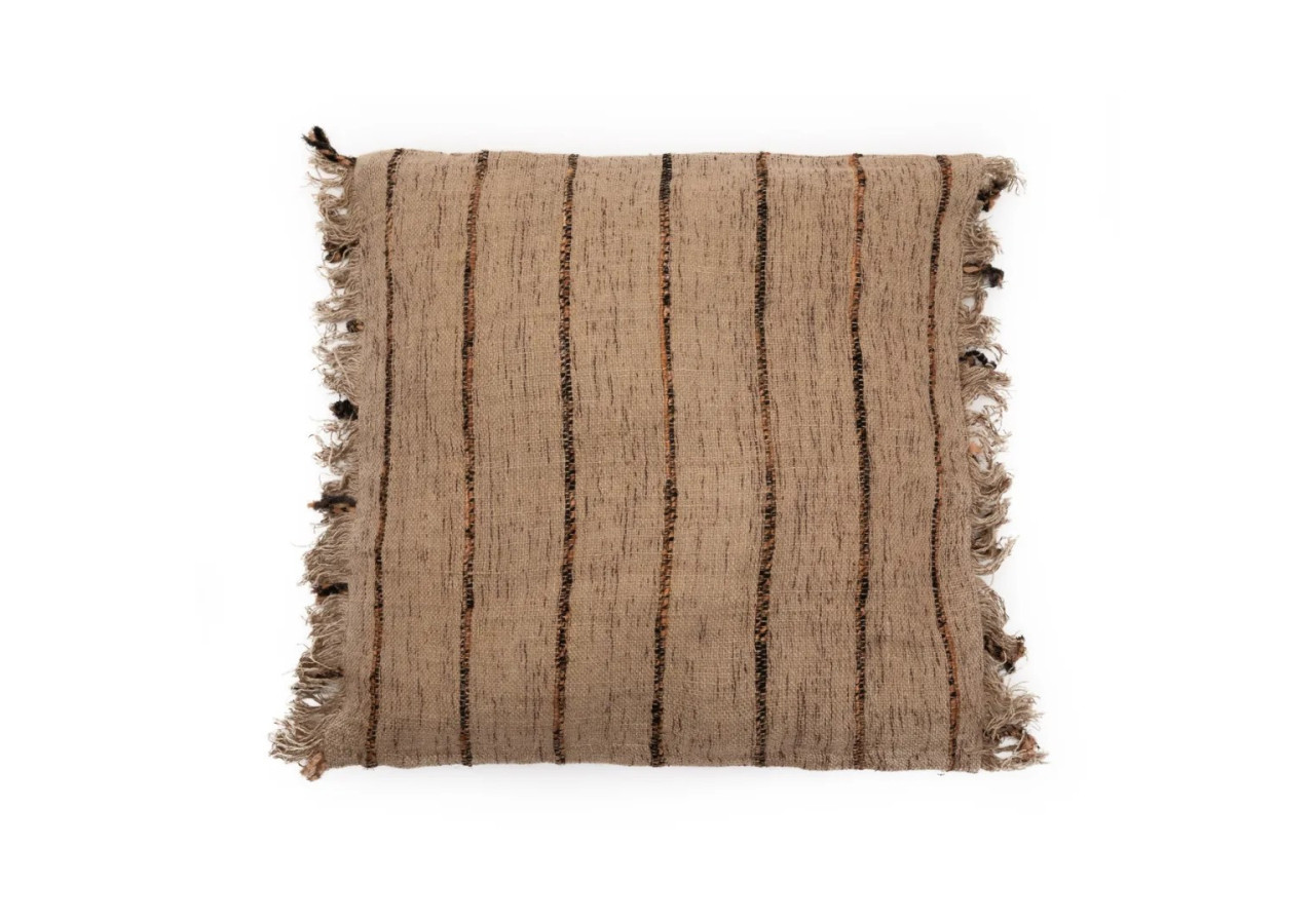 Housse de Coussin Oh My Gee - Beige Noir - 60x60 - INIE001BeB-60x60 - Bazar Bizar
