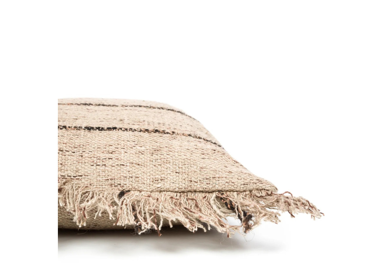 Housse de Coussin Oh My Gee - Beige Noir - 60x60 - INIE001BeB-60x60 - Bazar Bizar