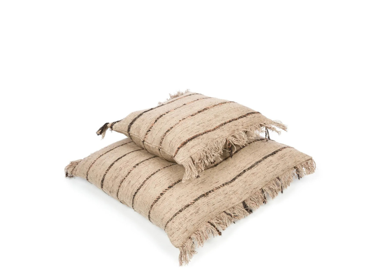 Housse de Coussin Oh My Gee - Beige Noir - 60x60 - INIE001BeB-60x60 - Bazar Bizar