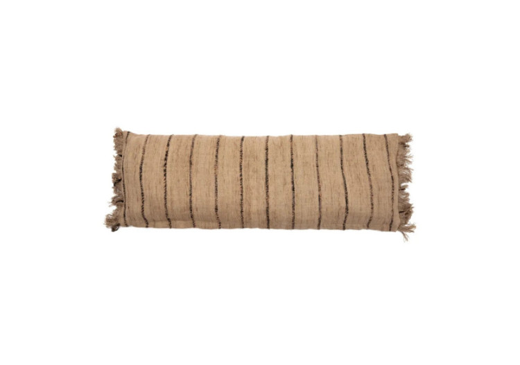 Housse de Coussin Oh My Gee - Beige Noir - 35x100 - INIE001BeB-35x100 - Bazar Bizar