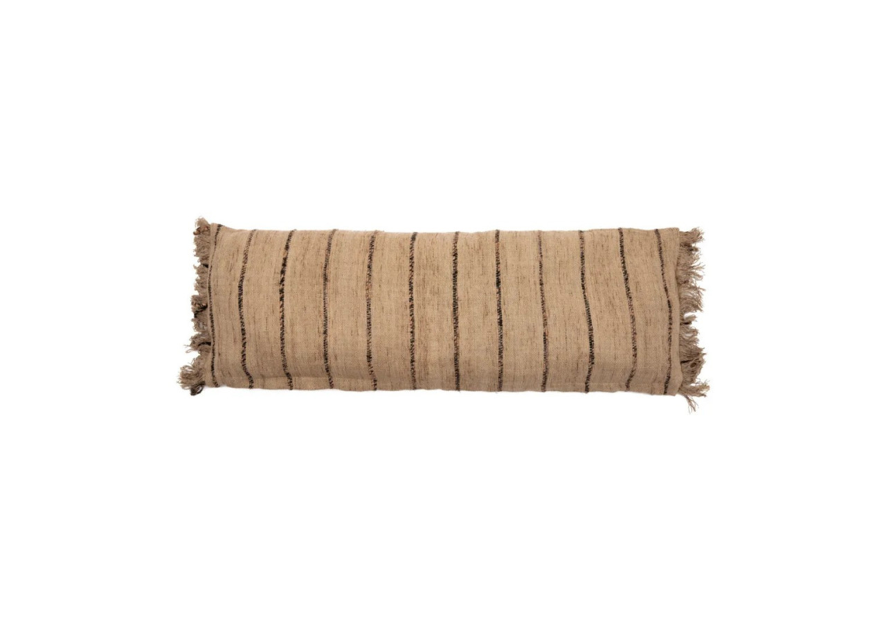 Housse de Coussin Oh My Gee - Beige Noir - 35x100 - INIE001BeB-35x100 - Bazar Bizar