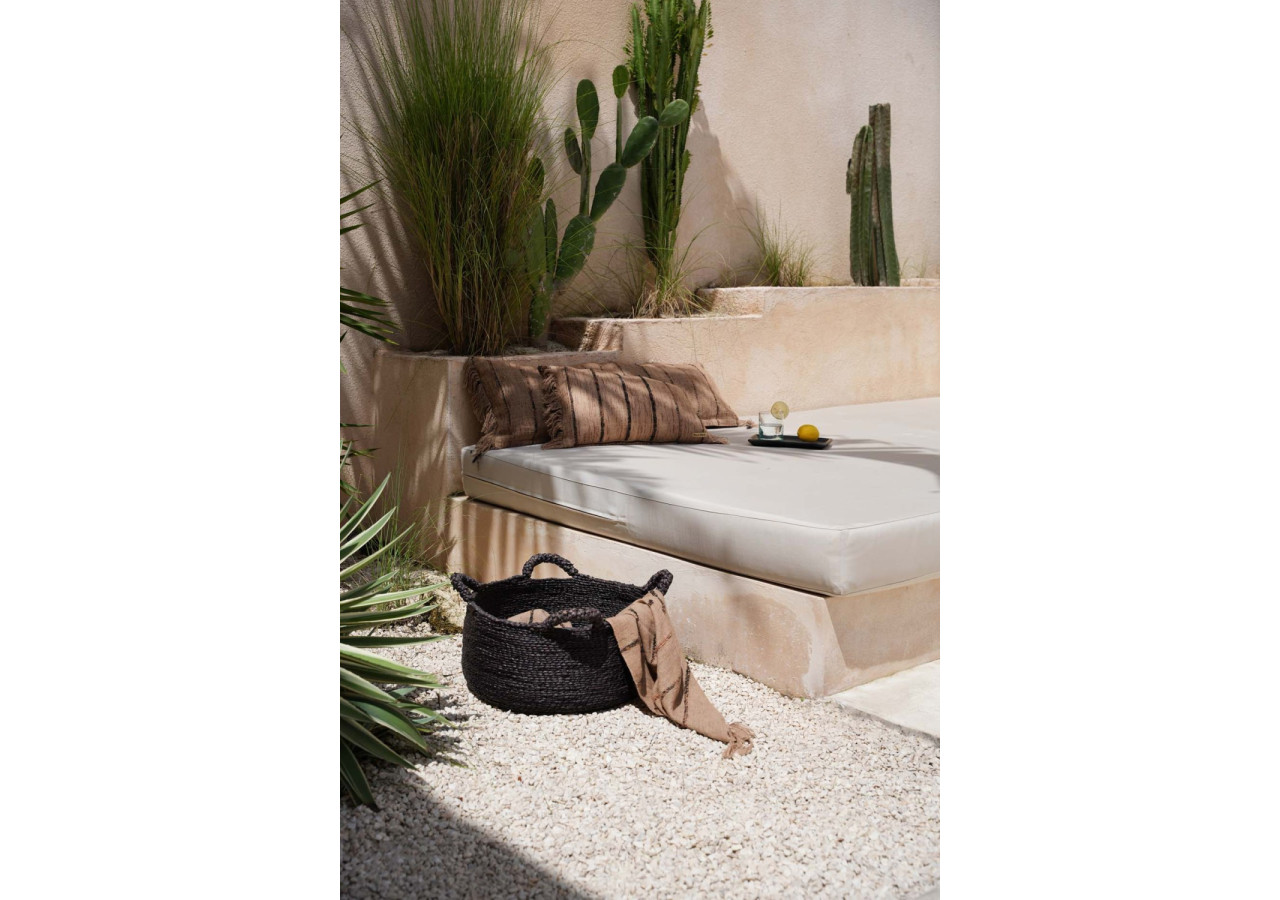 Housse de Coussin Oh My Gee - Beige Noir - 35x100 - INIE001BeB-35x100 - Bazar Bizar