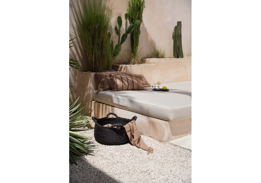 Housse de Coussin Oh My Gee - Beige Noir - 35x100 - INIE001BeB-35x100 - Bazar Bizar