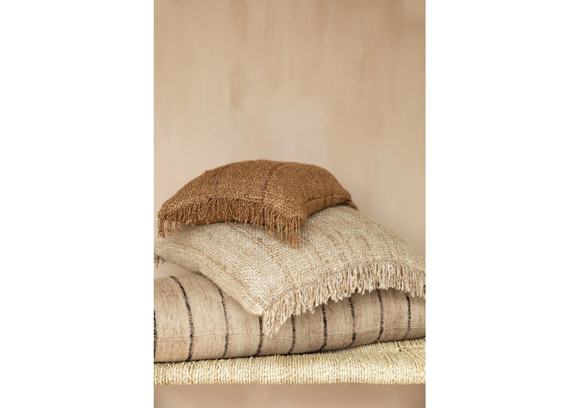 Housse de Coussin Oh My Gee - Beige Noir - 35x100 - INIE001BeB-35x100 - Bazar Bizar