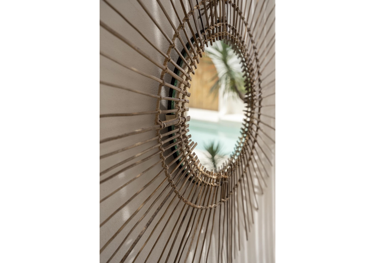 Miroir Tropical - Naturel - L 40cm - JAPA018N-L-85 - Bazar Bizar