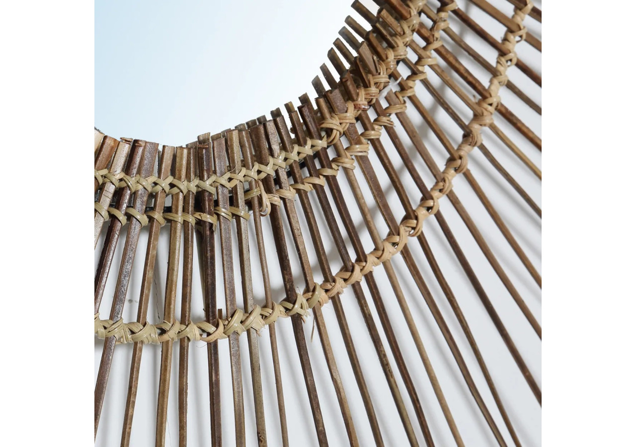 Miroir Tropical - Naturel - L 40cm - JAPA018N-L-85 - Bazar Bizar