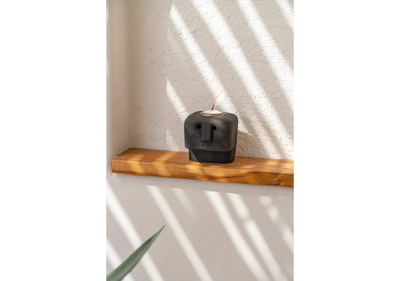 Porte-Bougie en Pierre Sumba n°26 - BAHRA026 - Bazar Bizar