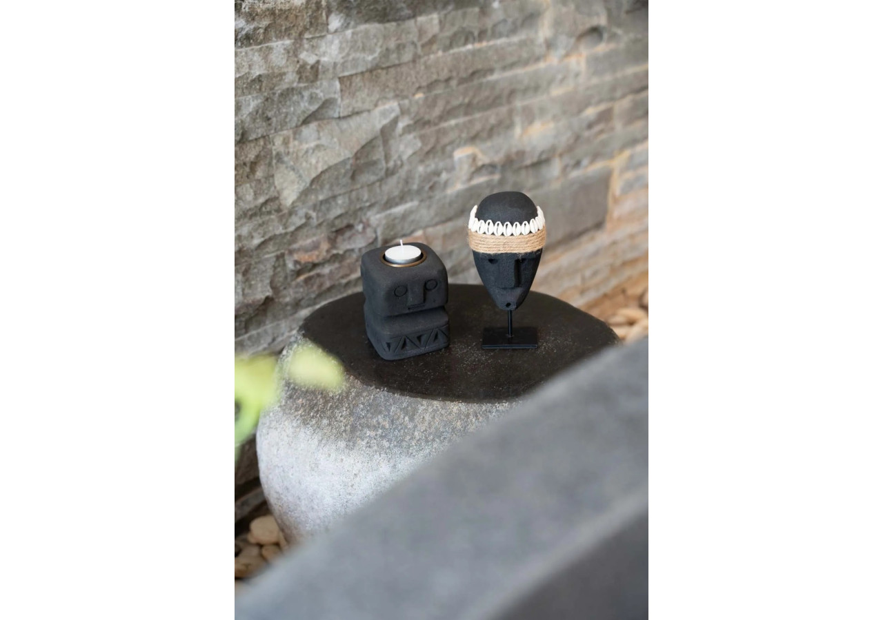 Porte-Bougie en Pierre Sumba n°26 - BAHRA026 - Bazar Bizar