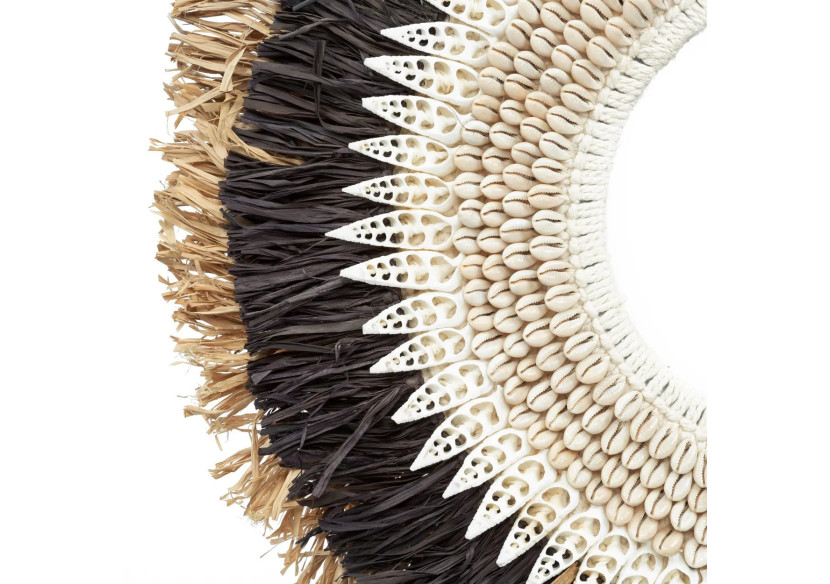 Mojo Raffia sur Support - Noir Naturel - L 40cm - JABR015BN-L - Bazar Bizar Mojo Raffia sur Support - Noir Naturel - L 40cm - JABR015BN-L - Bazar Bizar