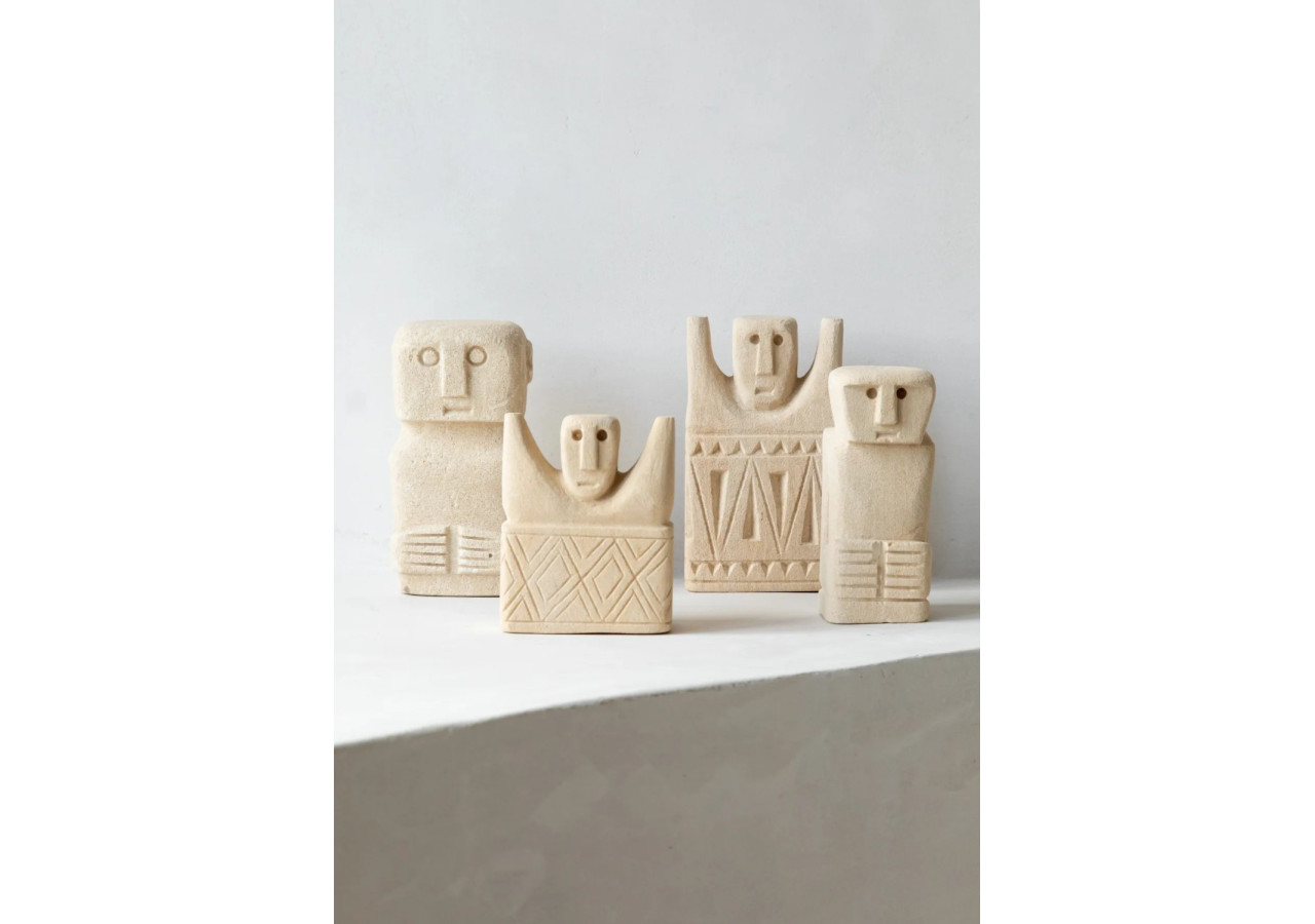 Statue en Pierre Sumba n°16 - Artisanat Indonésien en Grès - BAHRA016 - Bazar Bizar