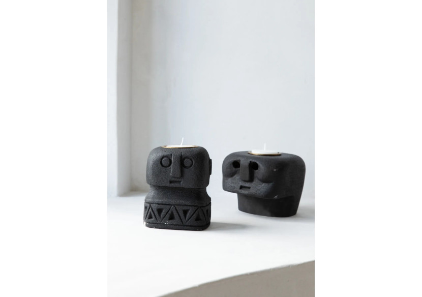 Porte-Bougie Sumba Stone n°27 - Artisanat Indonésien - BAHRA027 - Bazar Bizar