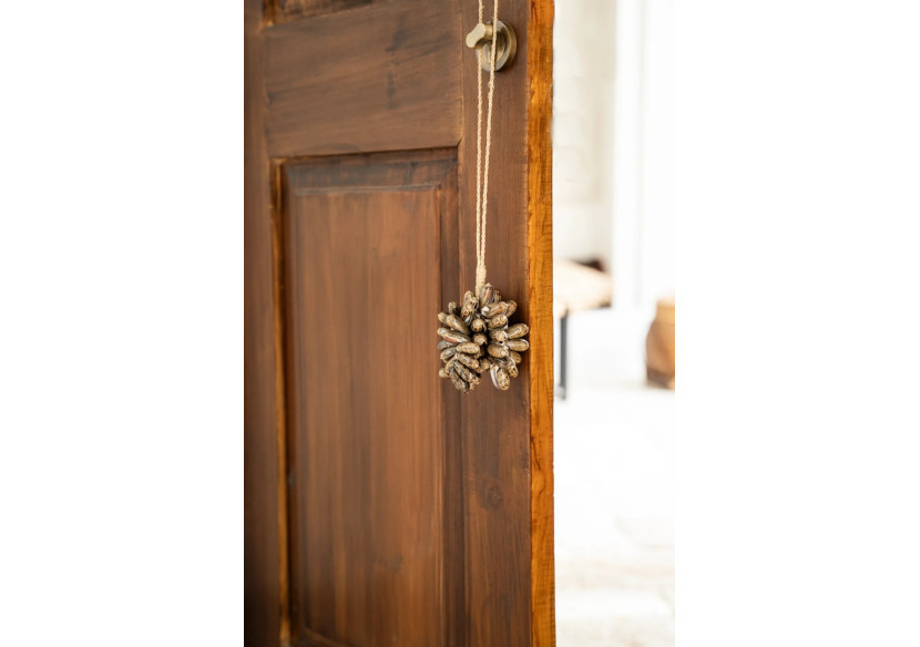 Tassel en Coquillage Marron - Artisanat Balinais - BALE048Br - Bazar Bizar