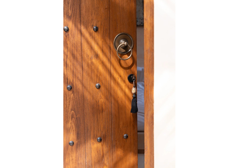 Porte-Clés Sumbawa - Noir Marron avec Coquillage - BALE044BBr - Bazar Bizar