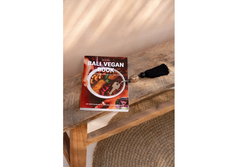 Porte-Clés Sumbawa - Noir Marron avec Coquillage - BALE044BBr - Bazar Bizar