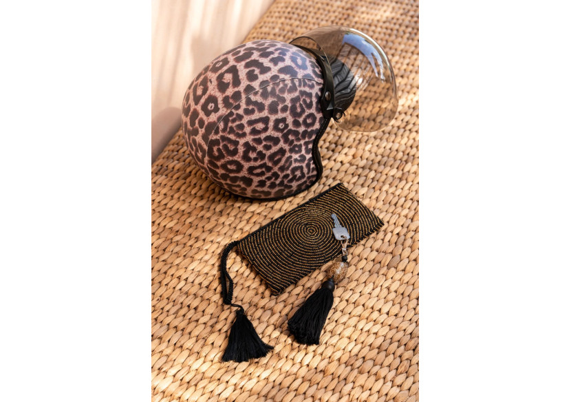 Porte-Clés Sumbawa - Noir Marron avec Coquillage - BALE044BBr - Bazar Bizar