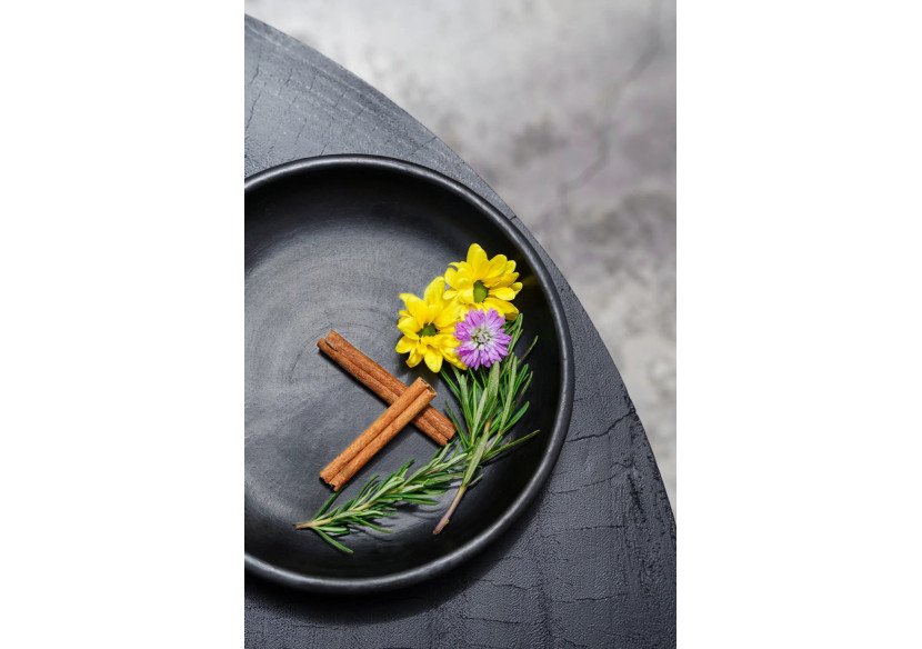 Assiette Classique Brûlée - Noire - Petits Modèles - JAES009B-S - Bazar Bizar