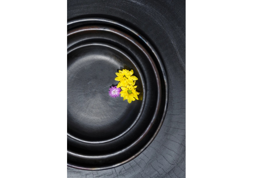 Assiette Classique Brûlée - Noire - Petits Modèles - JAES009B-S - Bazar Bizar