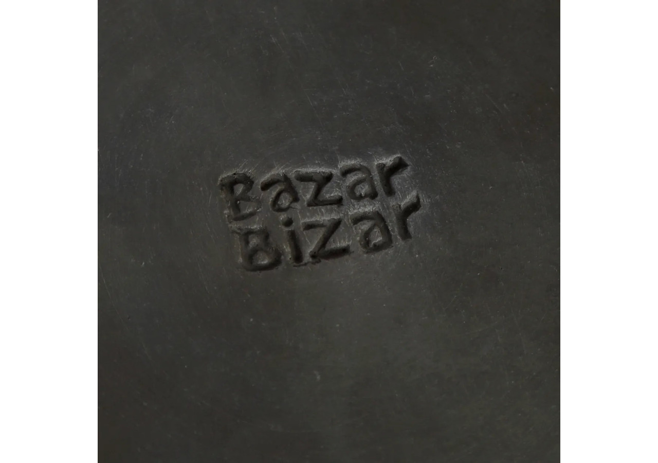 Assiette Classique Brûlée - Noire - Petits Modèles - JAES009B-S - Bazar Bizar