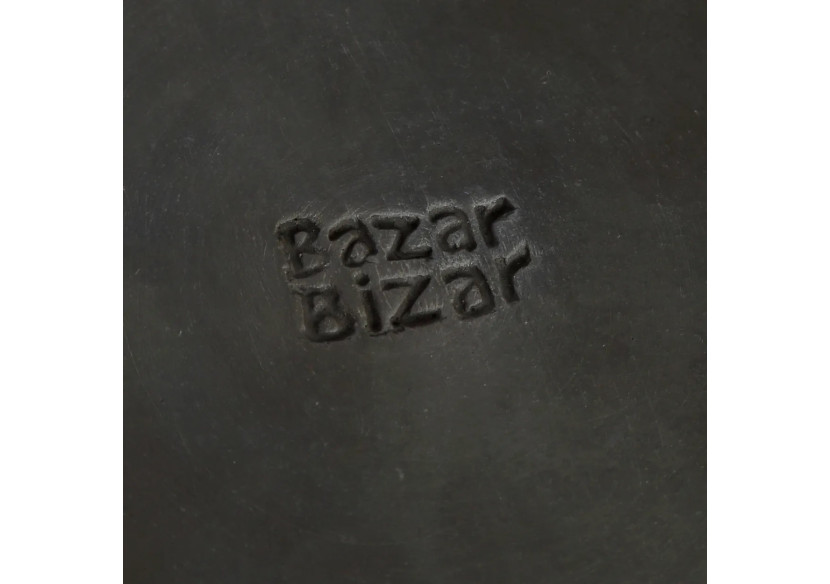 Assiette Classique Brûlée - Noire - Petits Modèles - JAES009B-S - Bazar Bizar