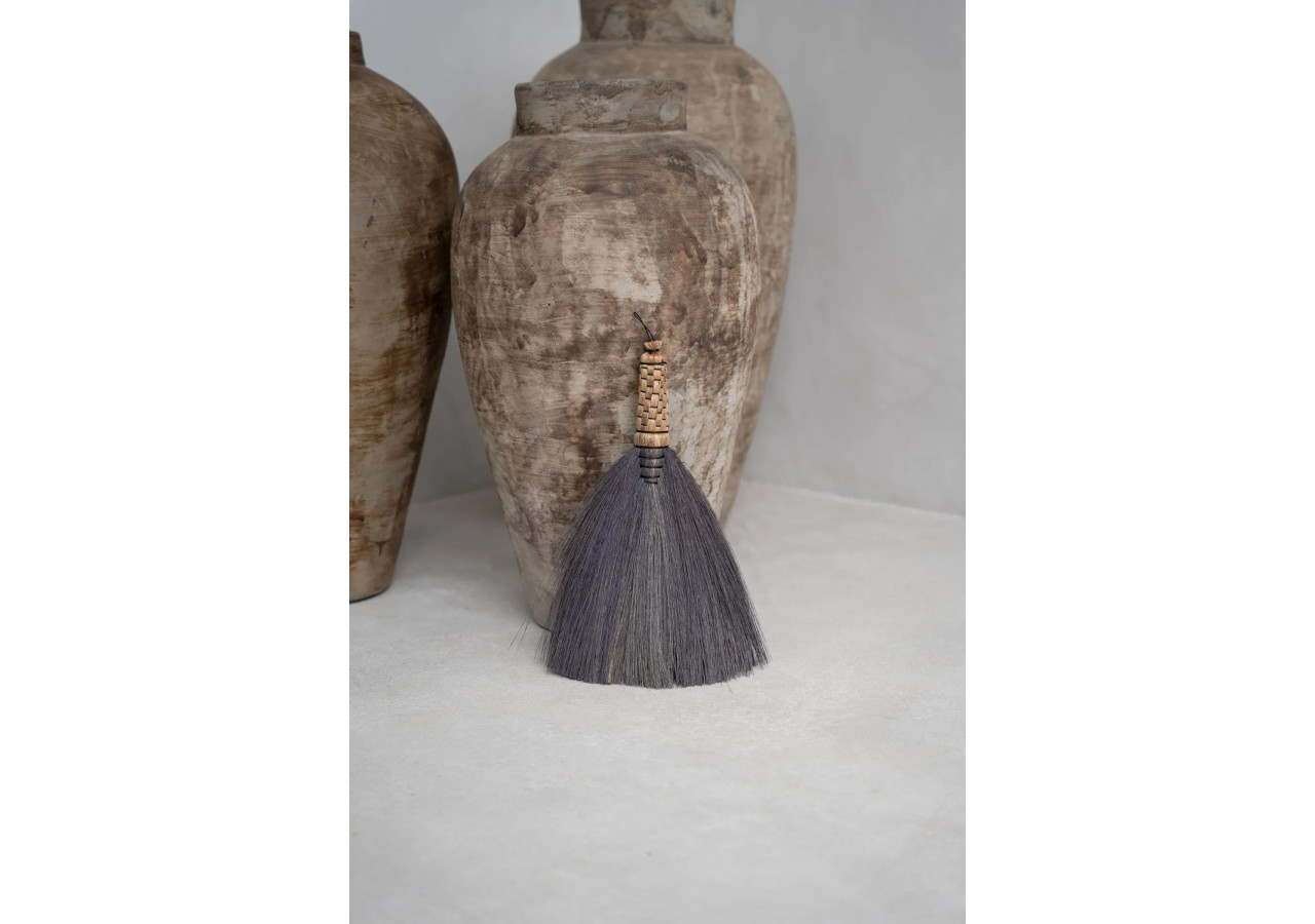 Balai en Paille - Noir - Accessoire Boho Indispensable - JAAT009B - Bazar Bizar