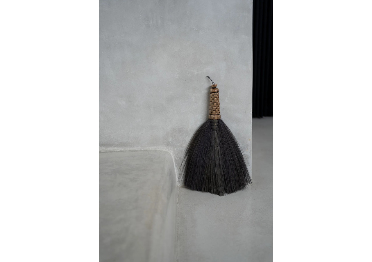 Balai en Paille - Noir - Accessoire Boho Indispensable - JAAT009B - Bazar Bizar