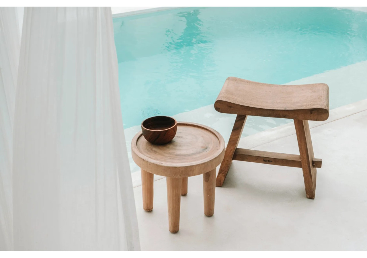 Tabouret Suar - 50 - Élégance Naturelle - JAAM002N-50 - Bazar Bizar