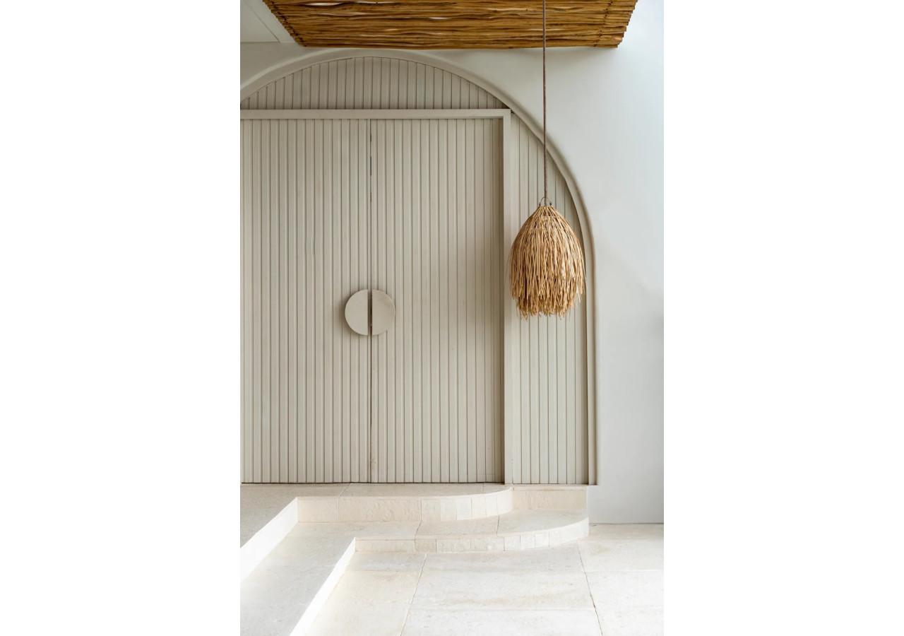 Suspension Rattan Shaggy - Naturel - M - Éclairage Boho - BAYU001N-M-45x75 - Bazar Bizar