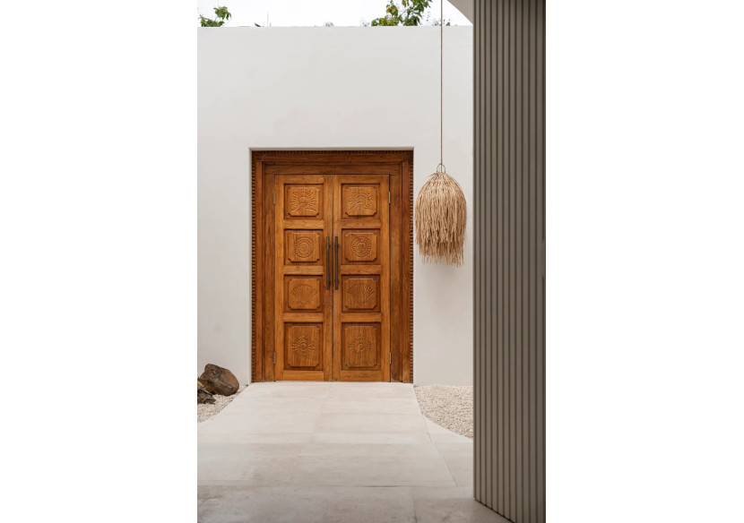 Suspension Rattan Shaggy - Naturel - M - Éclairage Boho - BAYU001N-M-45x75 - Bazar Bizar