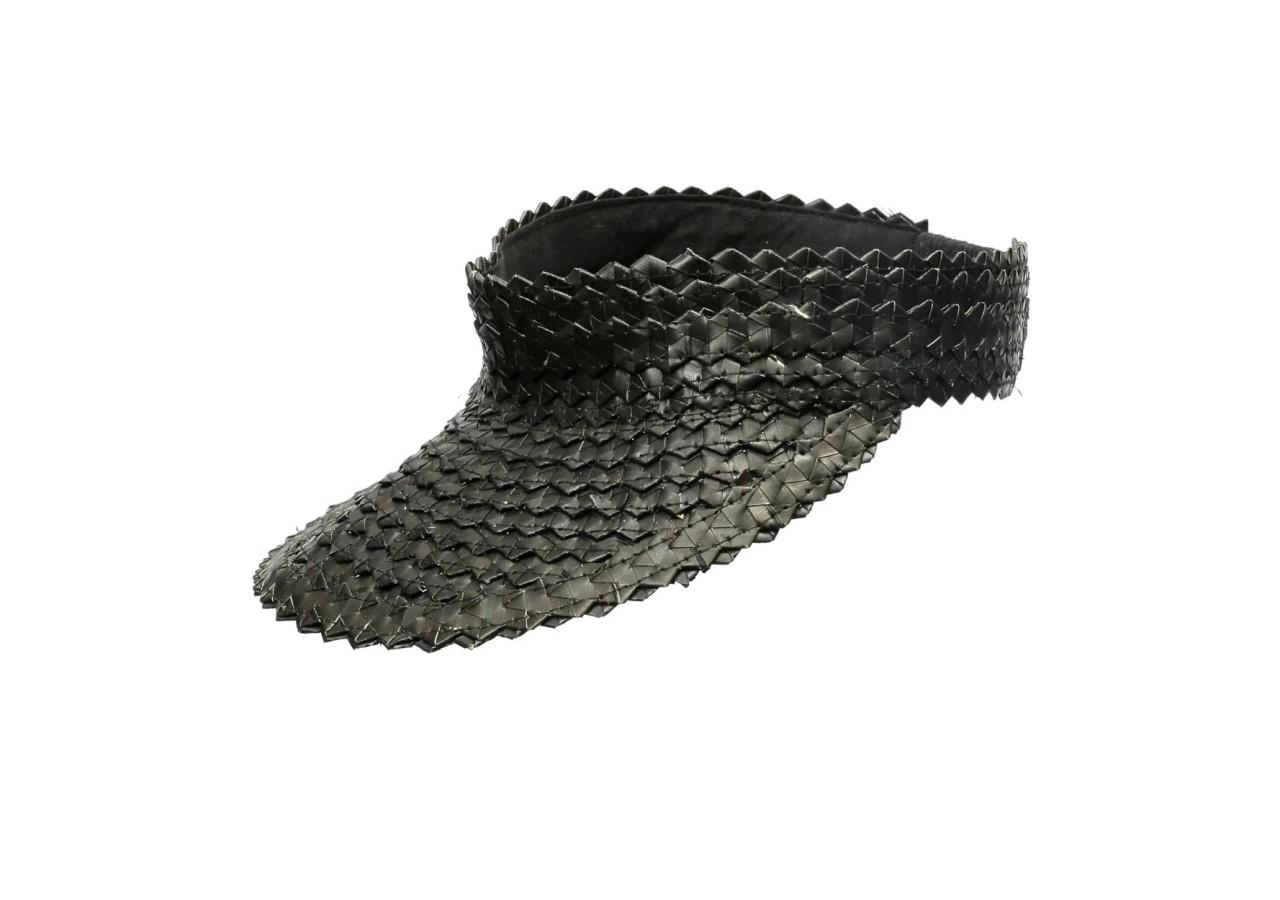 Chapeau de Soleil Tissé à la Main - Noir 40 - BAJN060B - Bazar Bizar