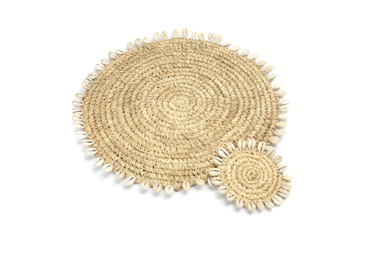 Set de Sous-Plateaux en Herbe Marine - Naturel - BAJN054N - Bazar Bizar