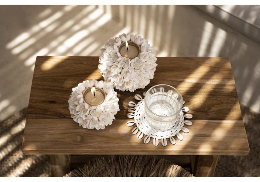 Sous-Verres en Herbe Marine - Blanc - BAJN055W - Bazar Bizar