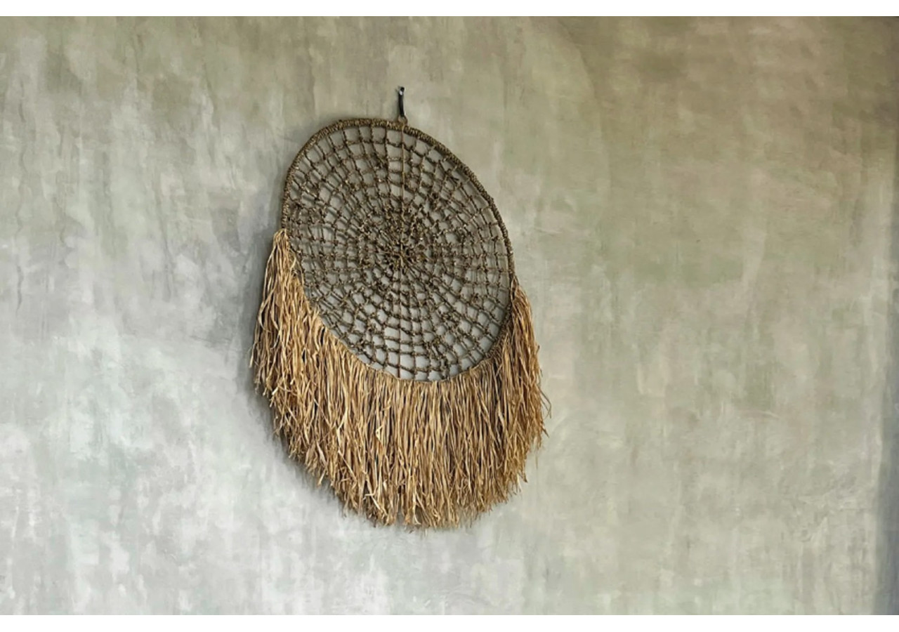 Attrape-Rêves en Raffia - Naturel 40 - BAJN111N-70 - Bazar Bizar