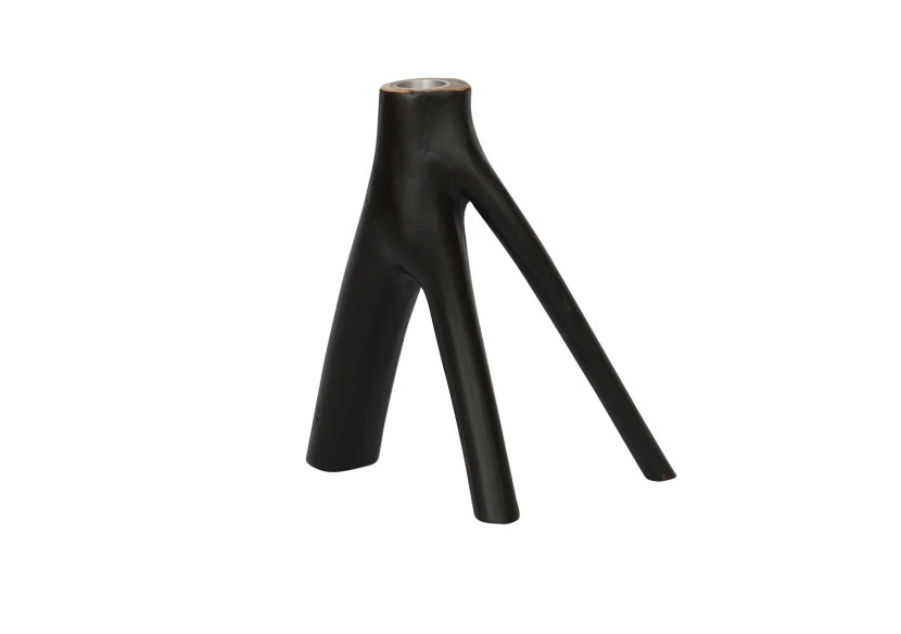 Bougeoir Triple Branche - Noir - JABR035B - Bazar Bizar