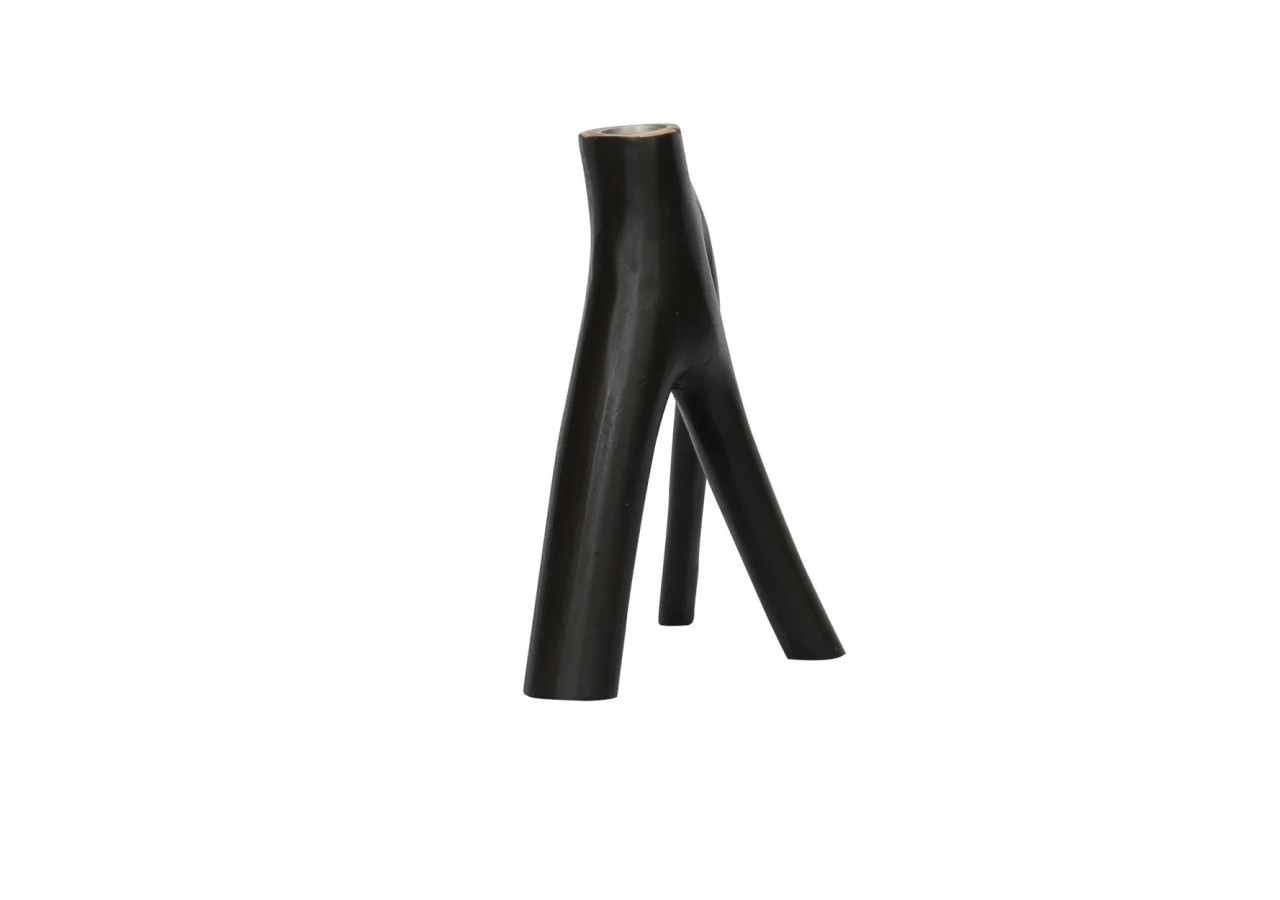 Bougeoir Triple Branche - Noir - JABR035B - Bazar Bizar