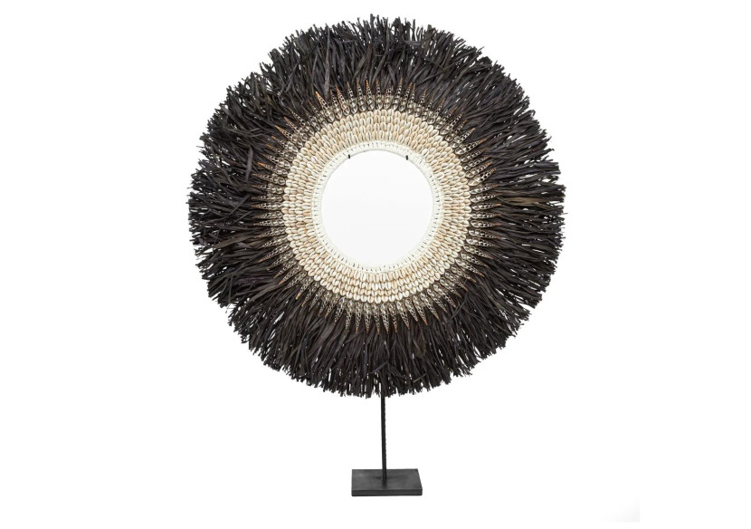 Support en Raffia avec Cerceau - Noir - Grand - JABR015B-L - Bazar Bizar Support en Raffia avec Cerceau - Noir - Grand - JABR015B-L - Bazar Bizar