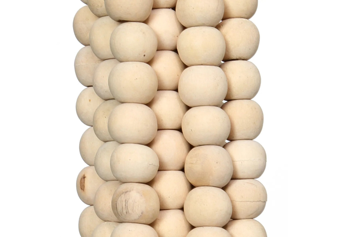 Tassel en Perles en Bois - Naturel - BALE054N - Bazar Bizar