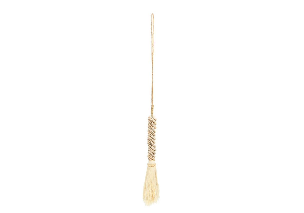 Tassel en Coquillages et Coton - Naturel - BALE053N - Bazar Bizar