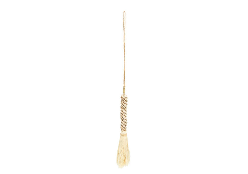 Tassel en Coquillages et Coton - Naturel - BALE053N - Bazar Bizar