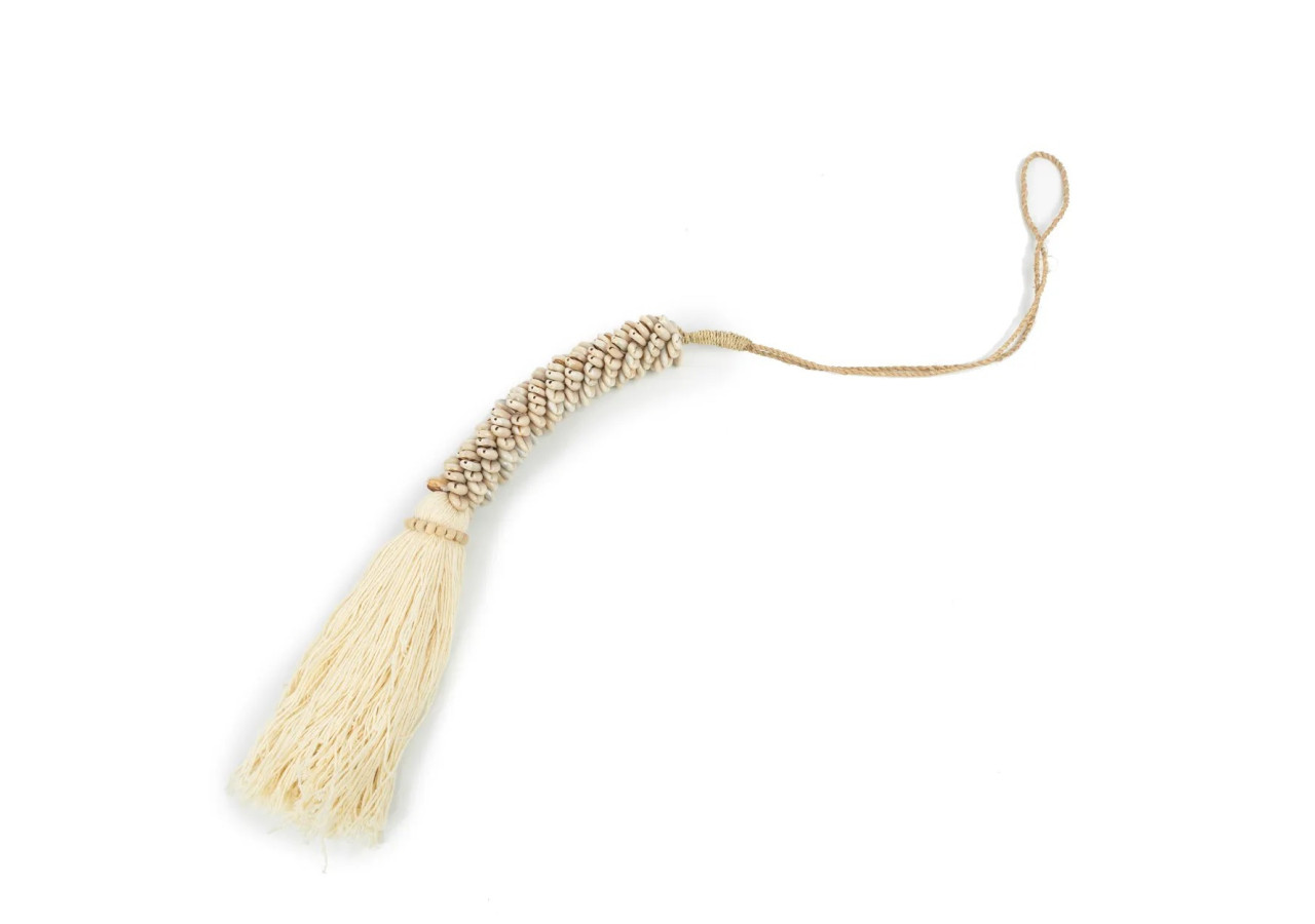 Tassel en Coquillages et Coton - Naturel - BALE053N - Bazar Bizar