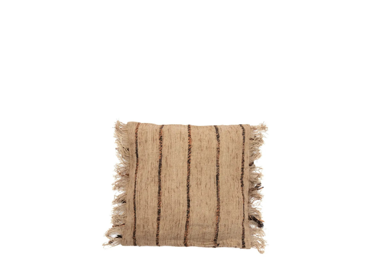 Housse de Coussin The Oh My Gee - Beige Noir - 40x40cm - INIE001BeB-40x40 - Bazar Bizar