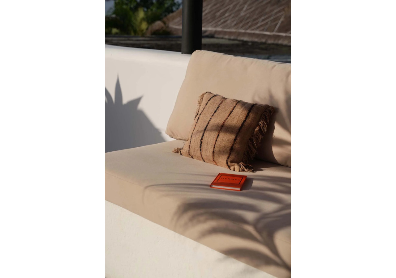 Housse de Coussin The Oh My Gee - Beige Noir - 40x40cm - INIE001BeB-40x40 - Bazar Bizar