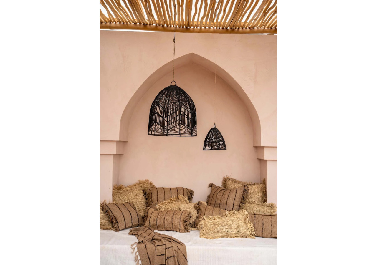 Housse de Coussin The Oh My Gee - Beige Noir - 40x40cm - INIE001BeB-40x40 - Bazar Bizar