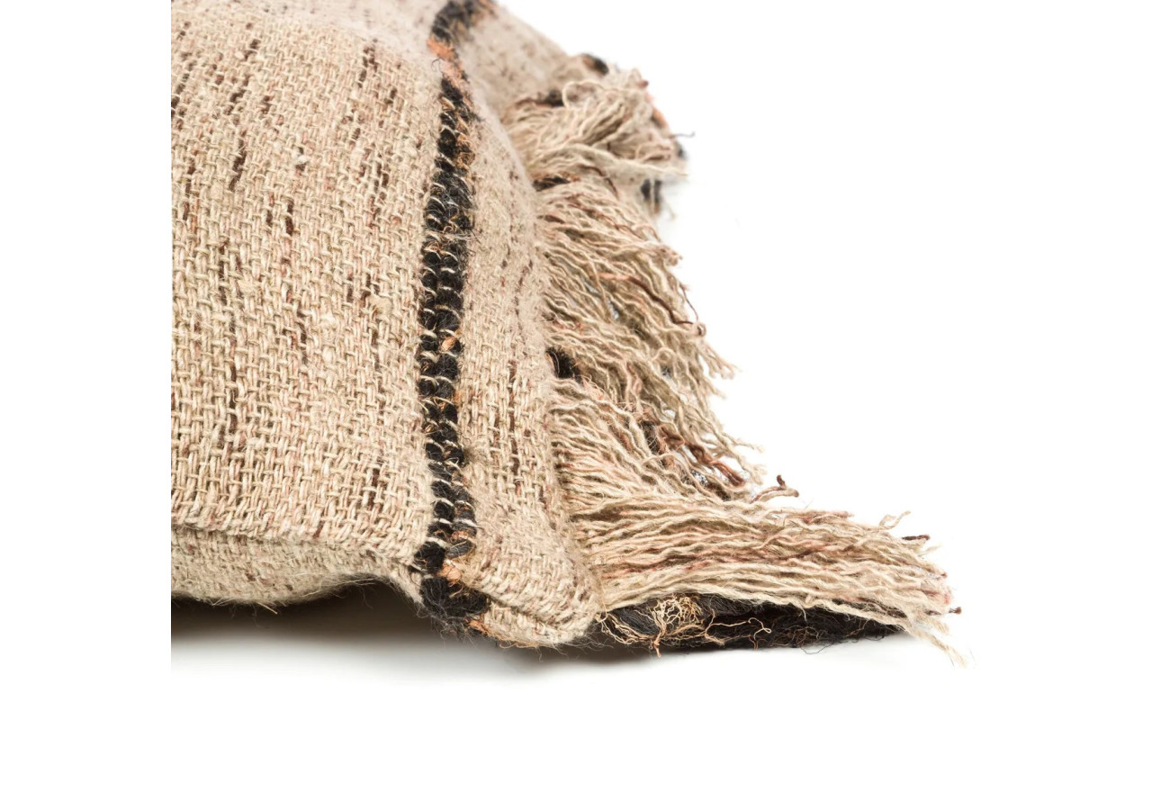 Housse de Coussin The Oh My Gee - Beige Noir - 40x40cm - INIE001BeB-40x40 - Bazar Bizar