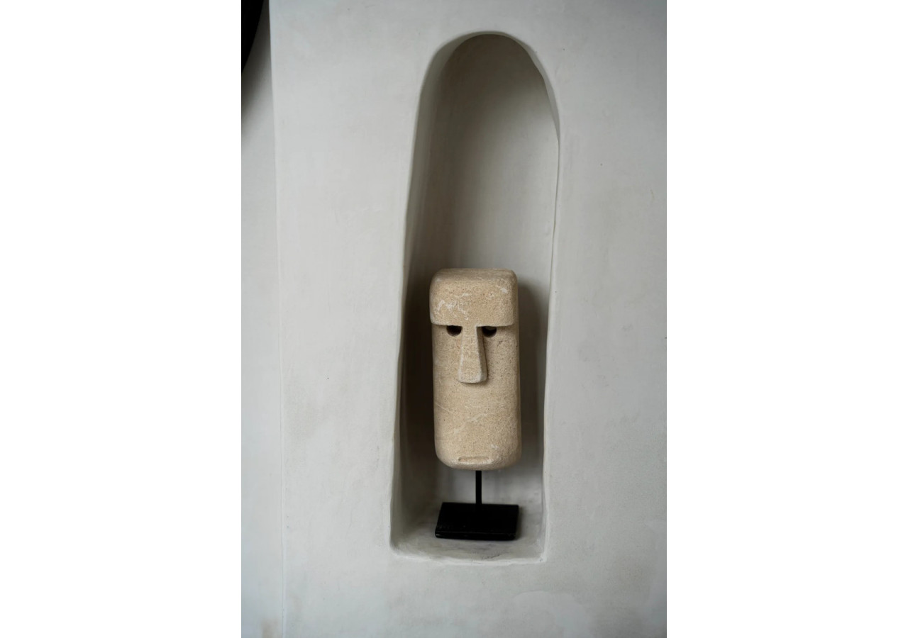 Statue en Pierre Sumba n°20 sur Socle - BAHRA020 - Bazar Bizar