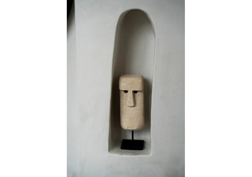 Statue en Pierre Sumba n°20 sur Socle - BAHRA020 - Bazar Bizar