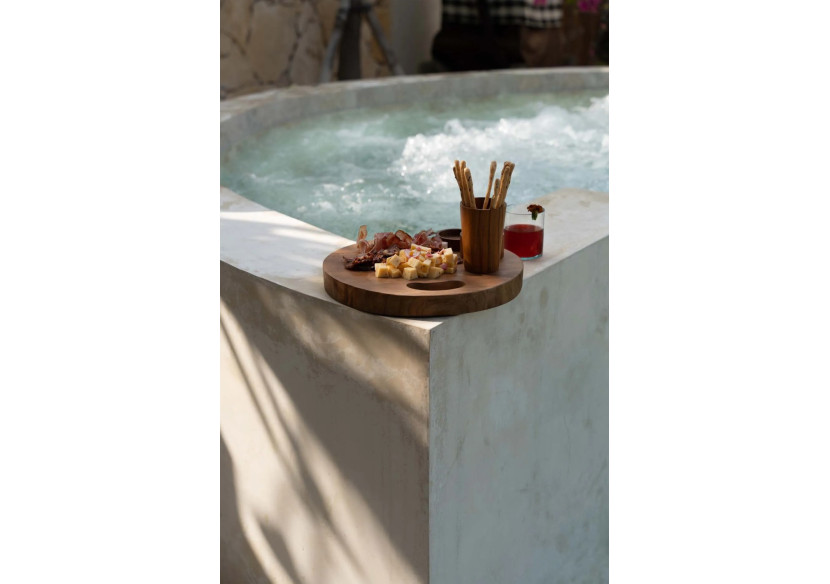 Plateau en Racine de Teck - Naturel - Taille M - JACA021N-M-35 - Bazar Bizar