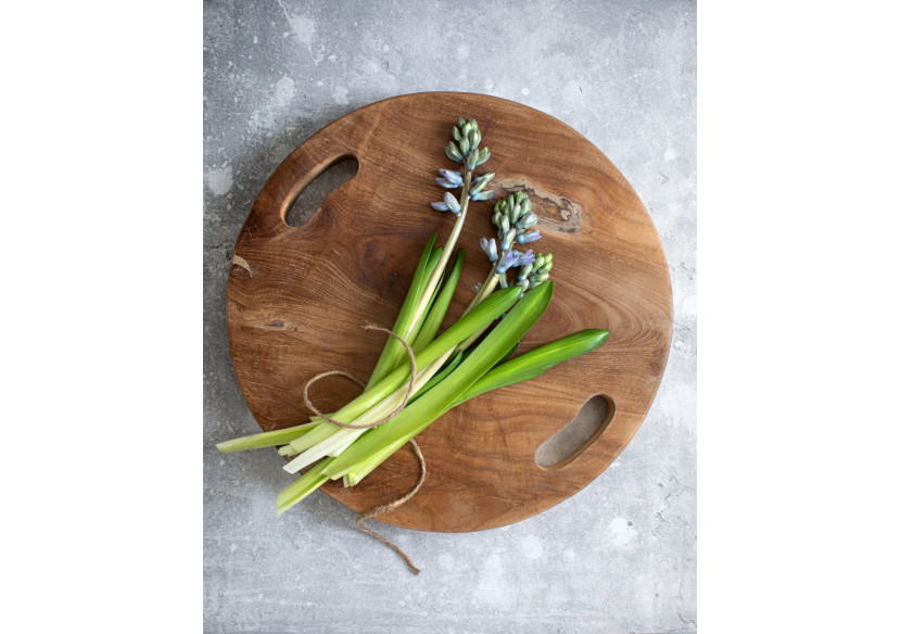 Plateau en Racine de Teck - Naturel - Taille M - JACA021N-M-35 - Bazar Bizar