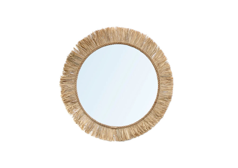Miroir Tahiti - Naturel - JABR001N-M-60 - Bazar Bizar