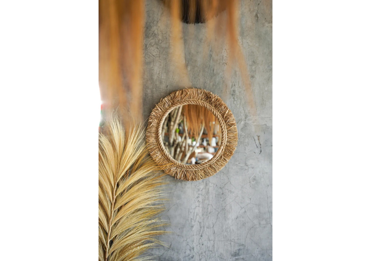 Miroir Tahiti - Naturel - JABR001N-M-60 - Bazar Bizar